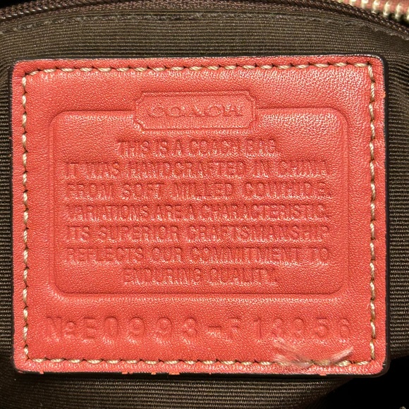 Coach Hamilton Leather Hobo Bag Dusty Rose Approx. 15 x 9 x 5 x 3 - Picture 4 of 11